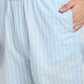 Indian Needle Men's Sky Cotton Striped Night Suits ( GNS 002Sky )