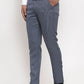 Indian Needle Men's Navy Cotton Polka Dots Formal Trousers ( GP 257Navy-Blue )