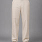 Linen Relaxed-Fit Regular Trousers for Men ( J-GP 308Beige )
