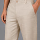 Linen Relaxed-Fit Regular Trousers for Men ( J-GP 308Beige )
