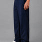 Linen Relaxed-Fit Regular Trousers for Men ( J-GP 308Navy )