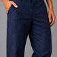 Linen Relaxed-Fit Regular Trousers for Men ( J-GP 308Navy )