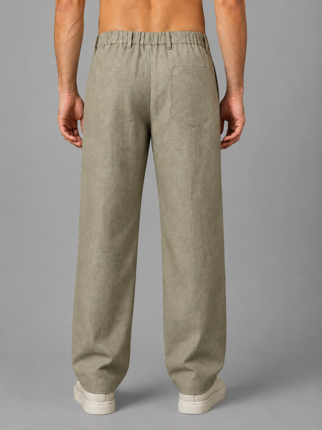 Linen Relaxed-Fit Regular Trousers for Men ( J-GP 308Pista )