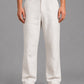 Linen Relaxed-Fit Regular Trousers for Men ( J-GP 308White )