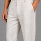 Linen Relaxed-Fit Regular Trousers for Men ( J-GP 308White )