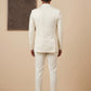 Men Woven Jacquard Indo-Western Set ( HOP-IND 155Cream )