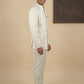 Men Woven Jacquard Indo-Western Set ( HOP-IND 155Cream )