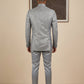 Men Woven Jacquard Indo-Western Set ( HOP-IND 155Grey )