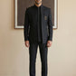 Cotton Blend Solid Indo-Western Set ( HOP-IND 161Black )