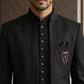 Cotton Blend Solid Indo-Western Set ( HOP-IND 161Black )