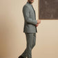 Cotton Blend Solid Indo-Western Set ( HOP-IND 161Grey )