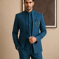 Cotton Blend Solid Indo-Western Set ( HOP-IND 161Peacock )