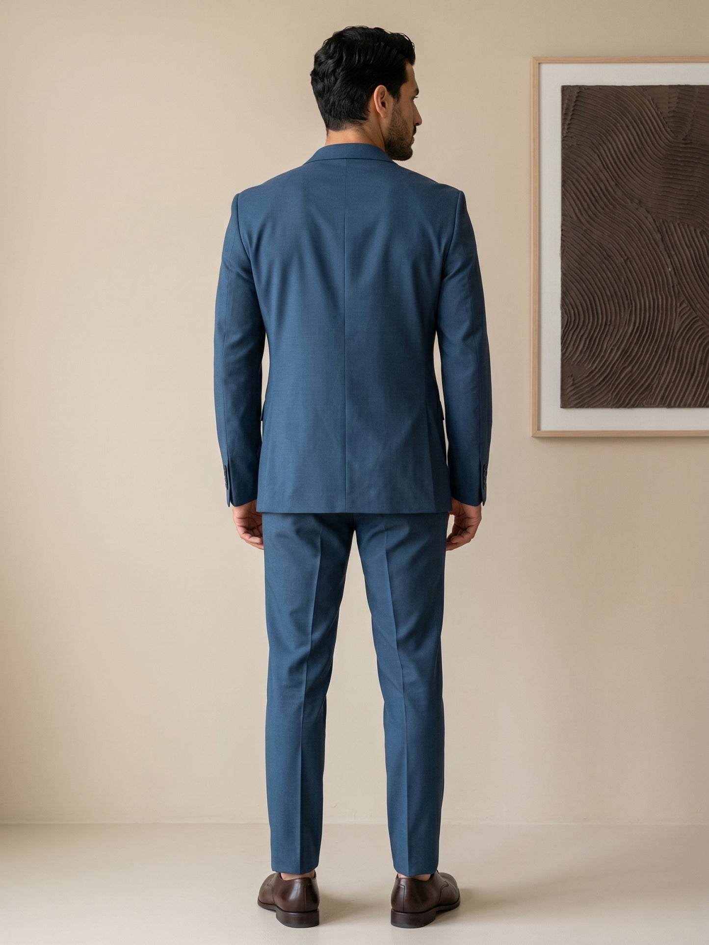 Cotton Blend Solid Indo-Western Set ( HOP-IND 161Peacock )