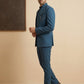 Cotton Blend Solid Indo-Western Set ( HOP-IND 161Peacock )