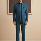 Cotton Blend Solid Indo-Western Set ( HOP-IND 161Peacock )