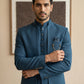 Cotton Blend Solid Indo-Western Set ( HOP-IND 161Peacock )