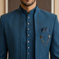 Cotton Blend Solid Indo-Western Set ( HOP-IND 161Peacock )