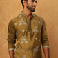 Silk Blend Elegant Thread Work Kurtas ( HOPKO 006Mehndi )