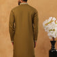 Silk Blend Elegant Thread Work Kurtas ( HOPKO 006Mehndi )