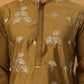 Silk Blend Elegant Thread Work Kurtas ( HOPKO 006Mehndi )