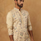 Festive Wear Silk Blend Embroidered Kurta ( HOPKO 020Beige )