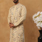Festive Wear Silk Blend Embroidered Kurta ( HOPKO 020Beige )