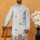 Silk Blend Ethnic Embroidered Kurta ( HOPKO 021Blue )