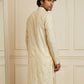 Silk Blend Embroidered Kurta for Men ( HOPKO 024Cream )