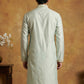 Men's Blue Embroidered Kurta ( HOPKO 025Sky )
