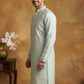 Men's Blue Embroidered Kurta ( HOPKO 025Sky )