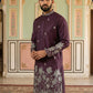 Men Embroidered Silk Blend Kurta ( HOPKO 026Maroon )