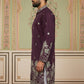 Men Embroidered Silk Blend Kurta ( HOPKO 026Maroon )