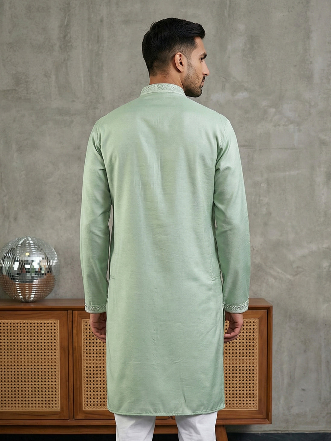 Classic Embroidered Ethnic Kurta ( HOPKO 028Green )