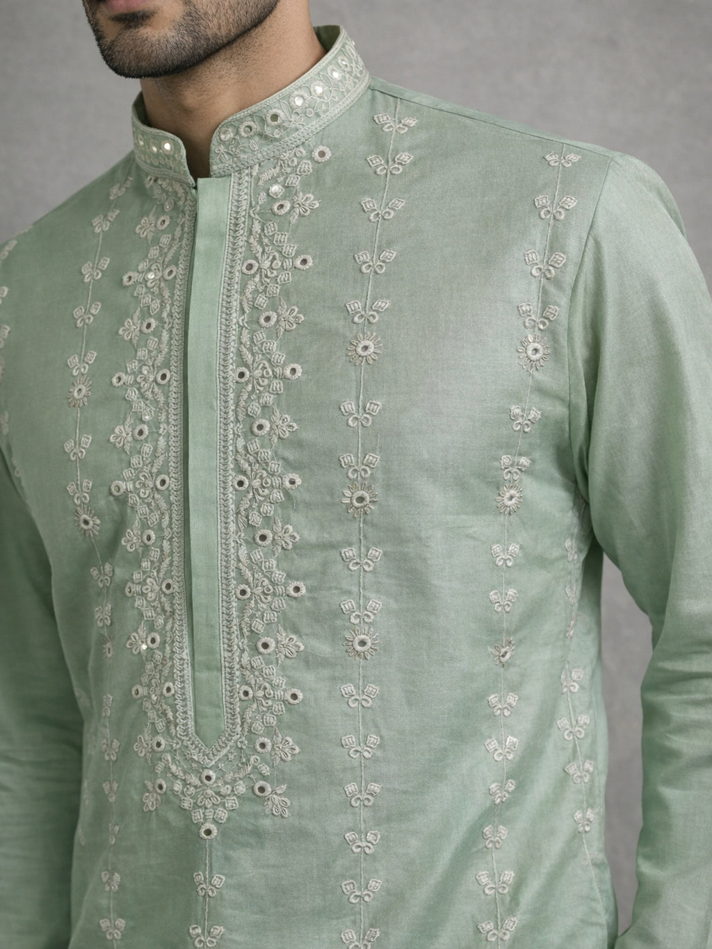 Classic Embroidered Ethnic Kurta ( HOPKO 028Green )