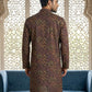 Purple Floral Silk Blend Festive Kurta ( HOPKO 029Purple )