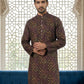 Purple Floral Silk Blend Festive Kurta ( HOPKO 029Purple )