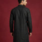 Embellished Mirror Work Silk Blend Kurta ( HOPKO 031Black )