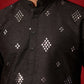 Embellished Mirror Work Silk Blend Kurta ( HOPKO 031Black )