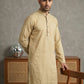 Self Design Cotton Blend Kurta ( HOPKO 033Beige )