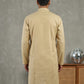 Self Design Cotton Blend Kurta ( HOPKO 033Beige )