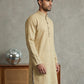 Self Design Cotton Blend Kurta ( HOPKO 033Beige )