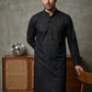 Self Design Cotton Blend Kurta ( HOPKO 033Black )