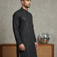 Self Design Cotton Blend Kurta ( HOPKO 033Black )