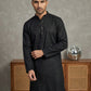 Self Design Cotton Blend Kurta ( HOPKO 033Black )