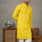 Self Design Cotton Blend Kurta ( HOPKO 033Yellow )