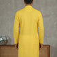 Self Design Cotton Blend Kurta ( HOPKO 033Yellow )