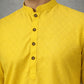 Self Design Cotton Blend Kurta ( HOPKO 033Yellow )