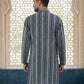 Cotton Blend Embroidered Kurta ( HOPKO 034Blue )