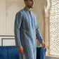 Cotton Blend Embroidered Kurta ( HOPKO 034Blue )
