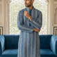 Cotton Blend Embroidered Kurta ( HOPKO 034Blue )